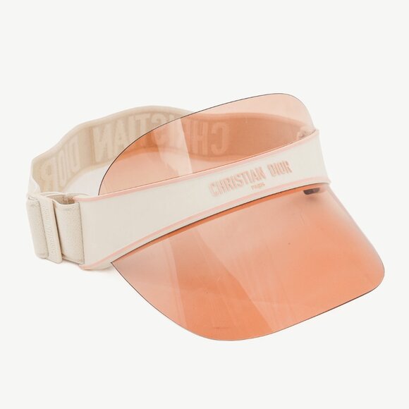 Christian Dior DiorClub V1U Matte Ivory Perspex & Cotton-Blend Jacquard Visor - Picture 2 of 7